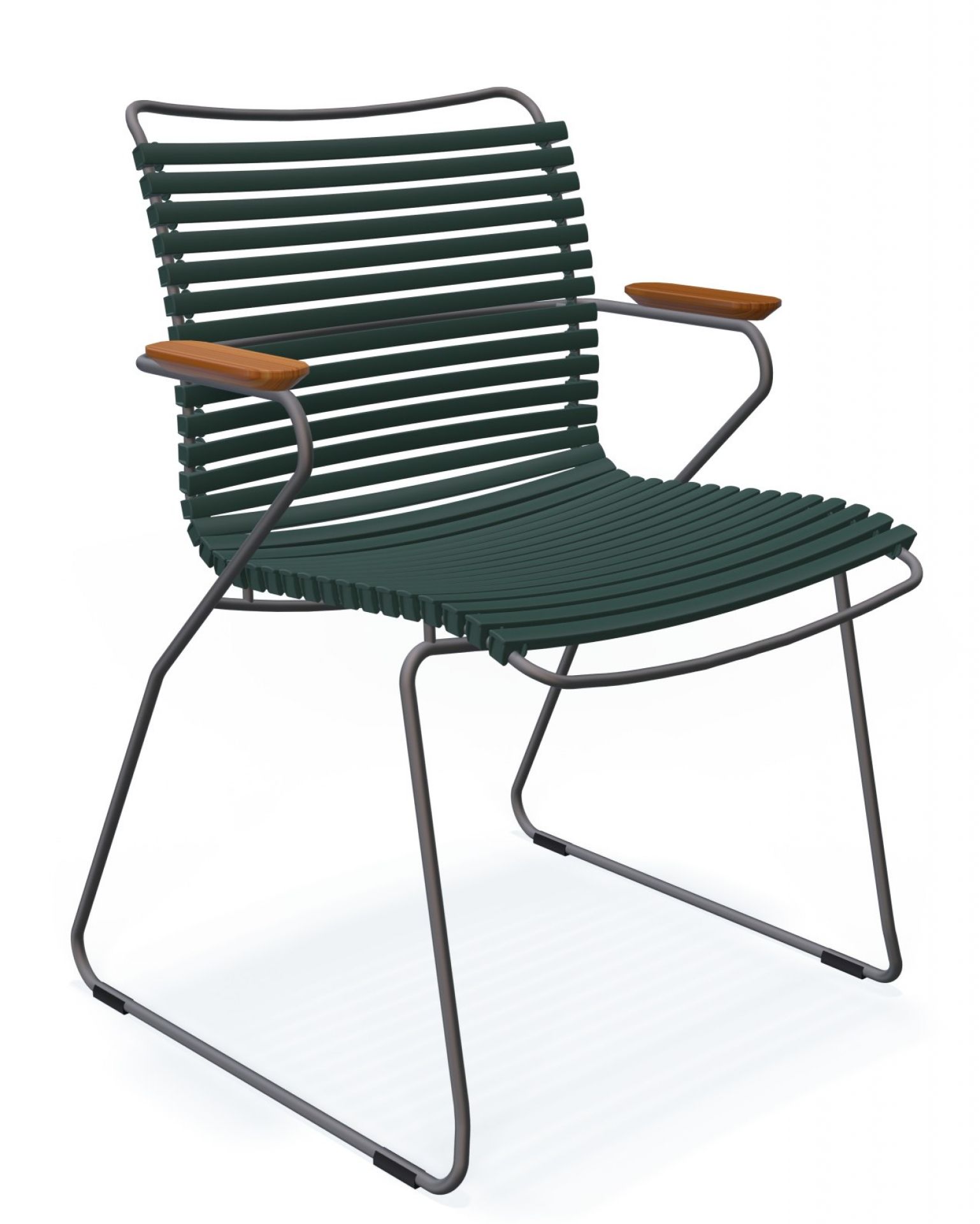 Click Dining Stuhl mit Armlehne Outdoor Houe Kiefergrün